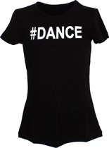 Papillon T-shirt "# Dance" Meisjes Zwart Maat 116