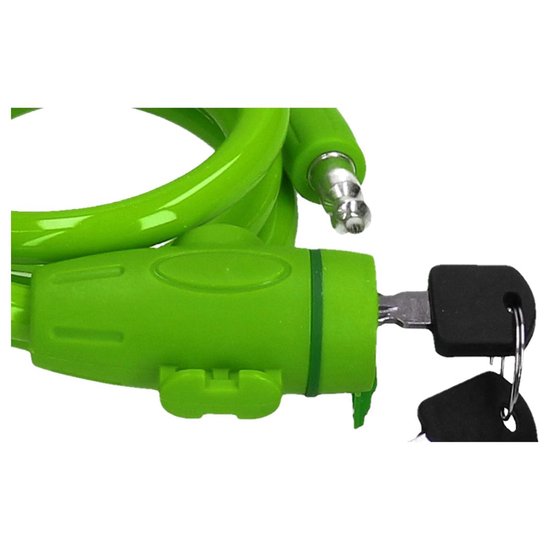 Staalkabelslot voor de Fiets met Beschermend omhulsel Groen - 16x11cm - Bescherming - Fietsslot - Kettingslot van OnGear — afbeelding 4