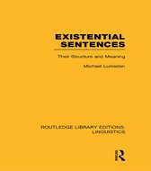Routledge Library Editions: Linguistics - Existential Sentences