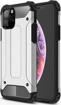 Apple iPhone 11 Pro Hoesje - Zilver - Shockproof Armor Hybrid