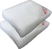 Clinic Fysio Fit Pillow Set (2 pièces) - Coussin Box - Dreampearls - 50x60x10 cm - Wit