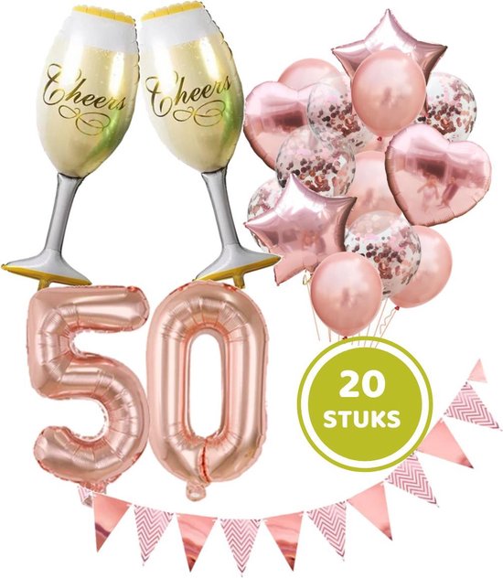 Verjaardag decoratie 50 jaar | Sarah | Feest versiering 20-delig | | Confetti... | bol.com