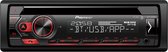 Bol.com Pioneer DEH-S320BT Autoradio Enkel din Rood-CD Tuner-USB-Bluetooth - 4 x 50 W aanbieding