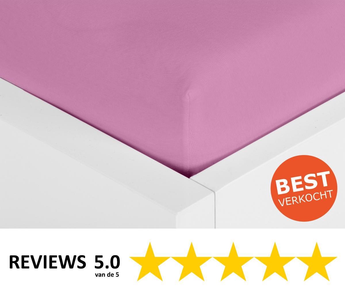 INDIGO Jersey Baby Hoeslaken 060x120+30 cm 09 Roze