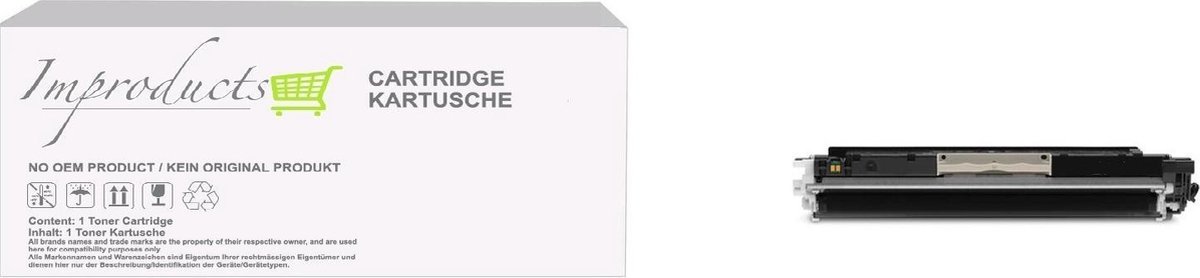 Improducts® Toner cartridge - Alternatief Hp 126A Ce310A zwart XL