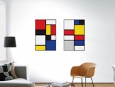 Set van 8 Mondriaan muurstickers