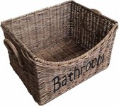 Badkamermand - Opbergmand – Bathroom - Rattan - Riet - Rieten badkamermand - Rattan – Rieten bathroom L - Opbergmand - Badkamer - Rustic Rattan - Basket
