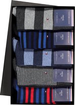 Cadeaubox: 10 paar Tommy Hilfiger Stripe sokken -  Maat: 39-42
