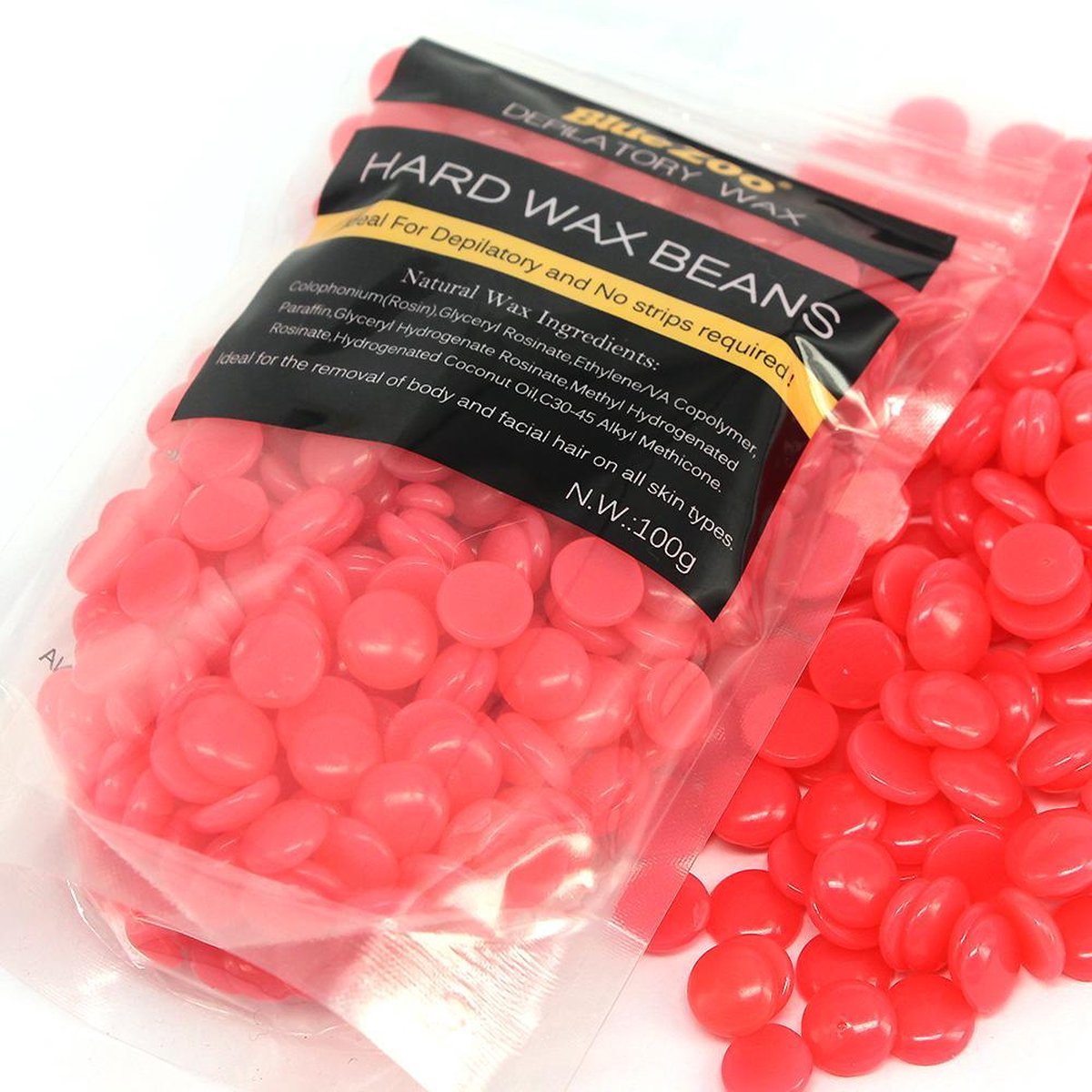 Wax Bonen - Ontharing Wax - Harskorrels voor Hars - Natuurlijke Bonen - Roze 100gr