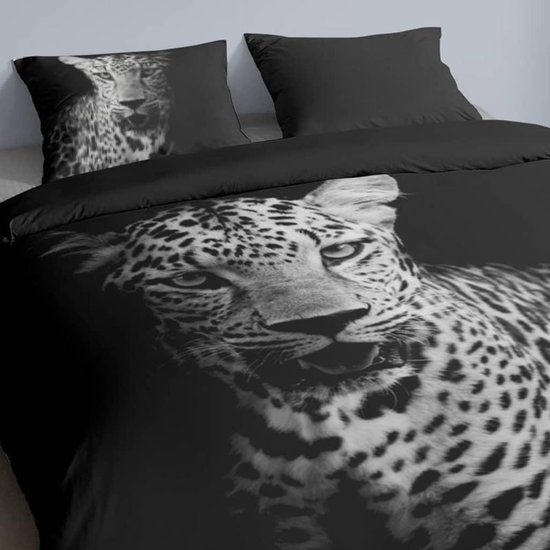 Pure Dekbedovertrek "luipaard" - Zwart - (140x200/220 cm) - Microfiber