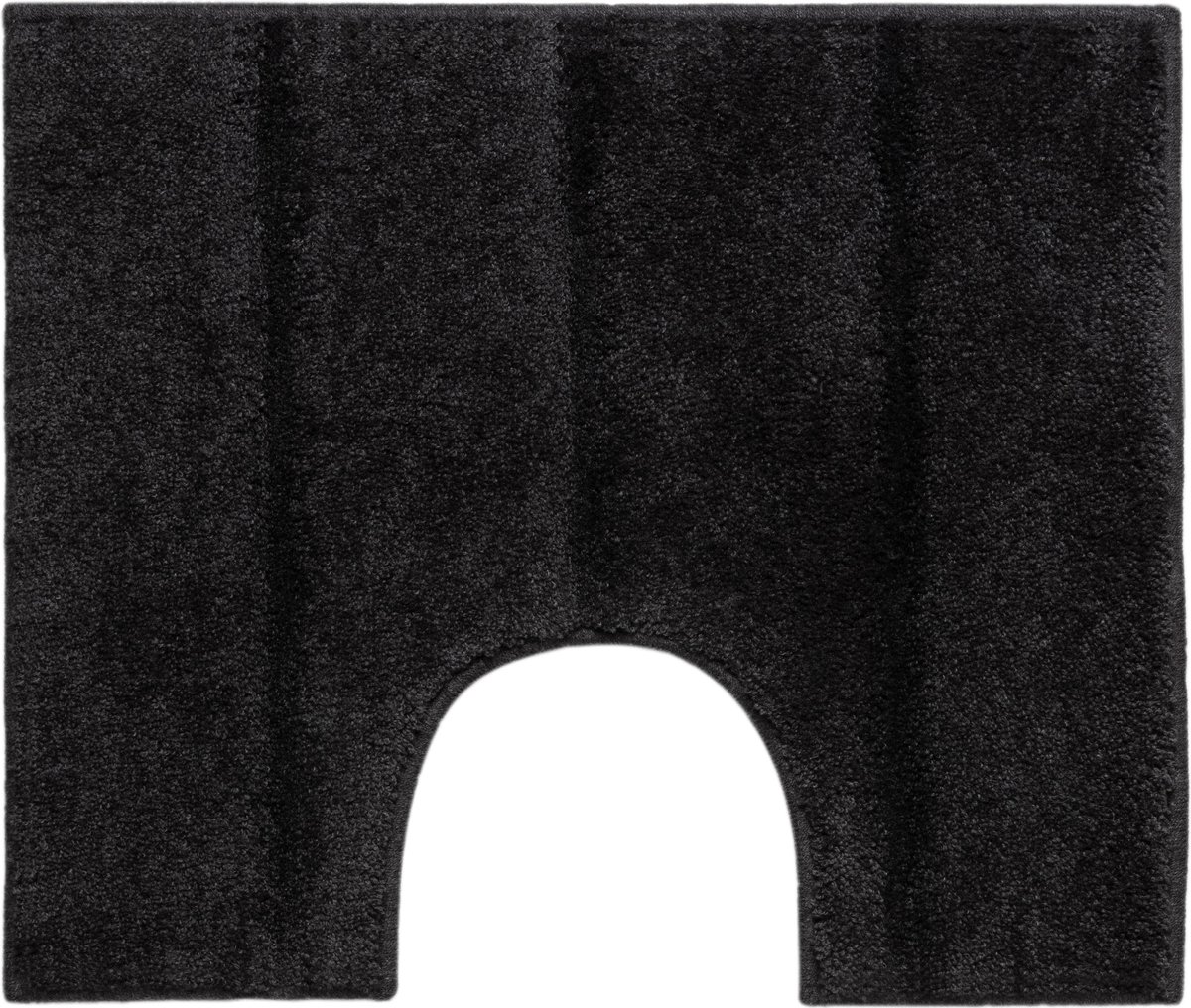Casilin Ray - Antislip WC-mat - Toilet mat met uitsparing - 50x60cm - Zwart - Casilin