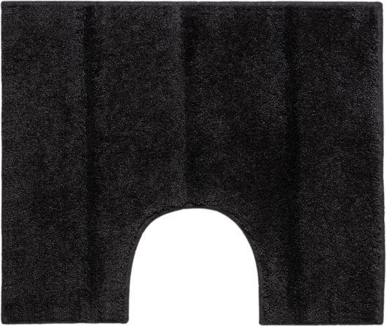 Casilin Ray - Antislip WC-mat - Toilet mat met uitsparing - 50x60cm - Zwart