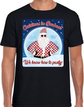 Fout Kerst t-shirt / shirt - Christmas in Brabant we know how to party - zwart voor heren - kerstkleding / kerst outfit M (50)