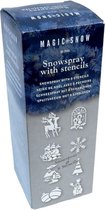 Sneeuw spray met 8 raamsjablonen 150 ml - Sneeuwspay kerstdecoratie
