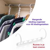 Hangende kleding organizer voor 80 kledingstukken