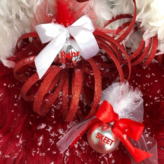 Ongekend bol.com | Set koppel kerstballen rood met koosnaampjes YX-26
