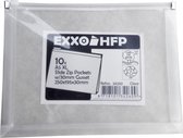 EXXO-HFP # 34260 - Porte-documents A5-XL avec fermeture à glissière coulissante - pli de 30 mm pour plus d'espace - 10 pièces (1 paquet de 10 pièces)
