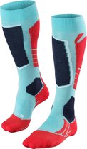 Falke SK2  Wintersportsokken - Maat 35-36 - Vrouwen - licht blauw/rood/navy