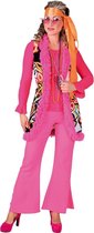 Hippie Kostuum | Hippie Vest Lang Flamingo Bont Vrouw | XL / XXL | Carnavalskleding | Verkleedkleding