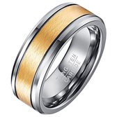 Mendes Wolfraam ring heren Gold Brushed-17mm