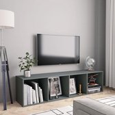 vidaXL Boekenkast/tv-meubel 143x30x36 cm grijs