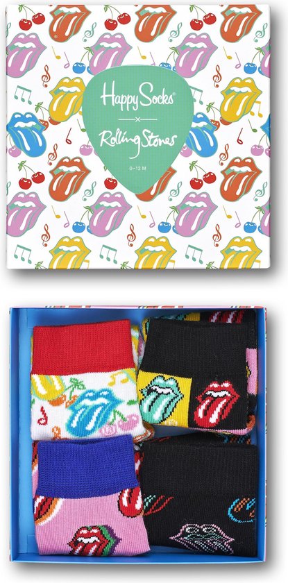 Happy Socks Kids Rolling Stones Giftbox - Maat 12-24 maanden