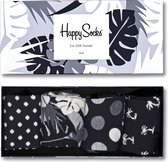 Bol.com Happy Socks sokken - Happy Black White Gift Box (4-pack) - Unisex - Maat: 36-40 aanbieding