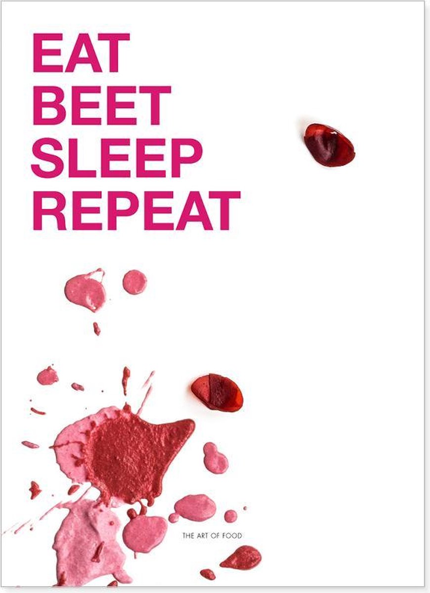Food art print 'Eat beet sleep repeat' | Postcard om op te sturen of voor in de keuken of woonkamer | Wanddecoratie voor in een Scandinavisch interieur of boven de eettafel in de eetkamer| Prints gedrukt op FSC gecertificeerd papier | 13x18