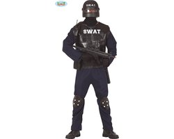 Fiestas Guirca - Kostuum Stoere SWAT zwart - Maat L/ 52-54