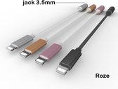 8 pins voor IOS 12 Jack oortelefoonadapter voor iPhone 7 8 Plus X XS Max tot 3,5 mm Roze