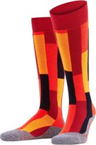 Falke SK4  Wintersportsokken - Maat 39/40 - Vrouwen - rood/oranje/zwart/grijs