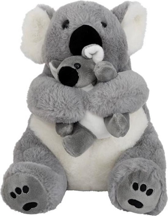 Luxe pluche knuffel Koala + kind – 27 x 22 x 16 cm | bol.com