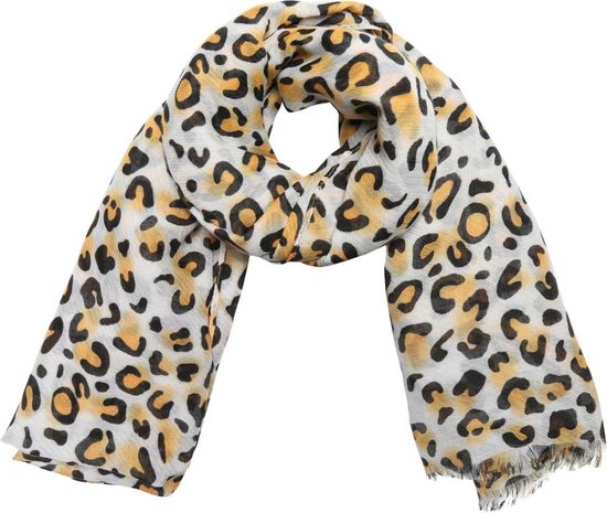 Dames sjaal luipaard print | dierenprint | tijgerprint | leopard print  okergeel |... | bol.com