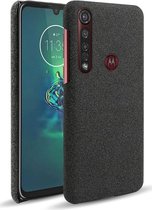 Motorola Moto G8 Plus Stof Hard Back Cover Zwart