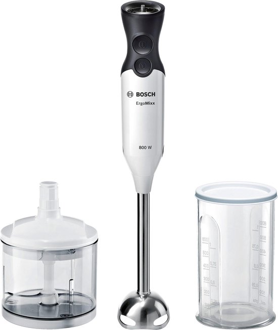Bosch MS6CA4120 Staafmixer 800 W Met hakmolenopzet, Met maatbeker Wit, Antraciet