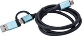 i-tec C31USBCACBL USB-kabel 1 m USB 3.2 Gen 1 (3.1 Gen 1) USB C Zwart, Blauw