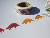 masking tape Dino dinosaurus decoratie washi papier tape 15 mm x 10 m