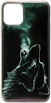 ADEL Siliconen Back Cover Softcase hoesje voor iPhone 11 Pro - Wolf Zwart