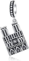 Tracelet - Zilveren bedels - Bedel Notre Dame | Kerk Parijs Frankrijk | 925 Sterling Zilver - Pandora compatible - Met 925 Zilver Certificaat - In Leuke cadeauverpakking - Valentij
