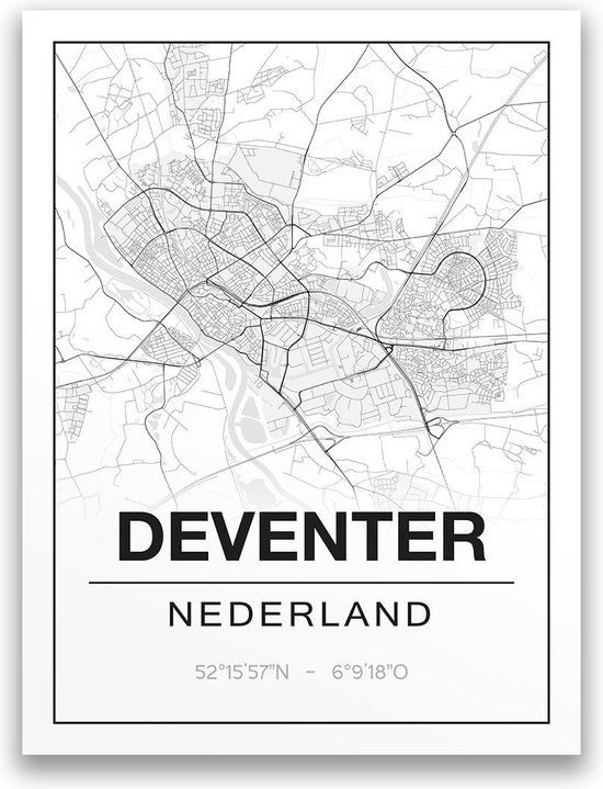 Poster/plattegrond DEVENTER - A4