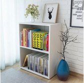 Boekenplank 60x31x78 cm spaanplaat wit (incl. vloerviltjes)