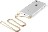 Apple Iphone X flexibele backcover met goudkleurige metalen ketting