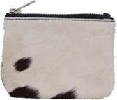 Dielay - Portemonnee Koeienhuid - Echt Leer - Ritssluiting - Verschillende Kleuren - 12x9 cm