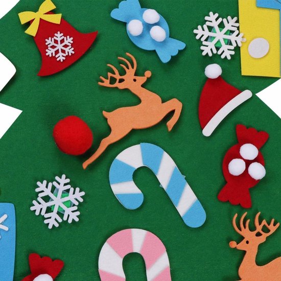 Kerstboom Vilten kerstboom voor kinderen - Vilten boom om te versieren - Doe-het-zelf... | bol