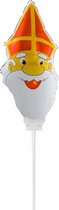 Folieballon - Sinterklaas - Op stokje - 15x35cm - Niet voor helium