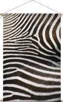 Zebraprint | Dieren | Textieldoek | Textielposter | Wanddecoratie | 120CM x 180CM” | Schilderij