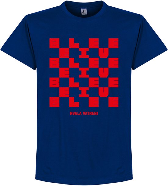 Kroatië Hvala Vatreni Homecoming T-Shirt - Navy - XXL