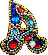 Diamond Painting Letter Sleutelhanger - 7x6cm - Letter A
