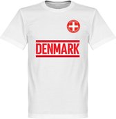 Denemarken Team T-Shirt - Wit - XXL