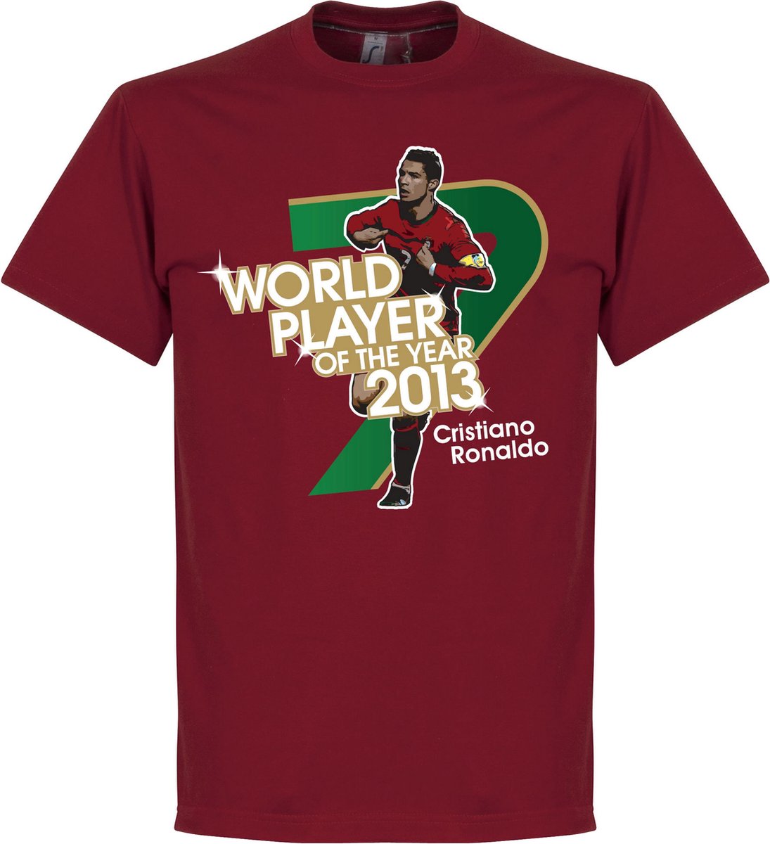 Ronaldo 2013 World Player Of The Year T-Shirt - Rood - M